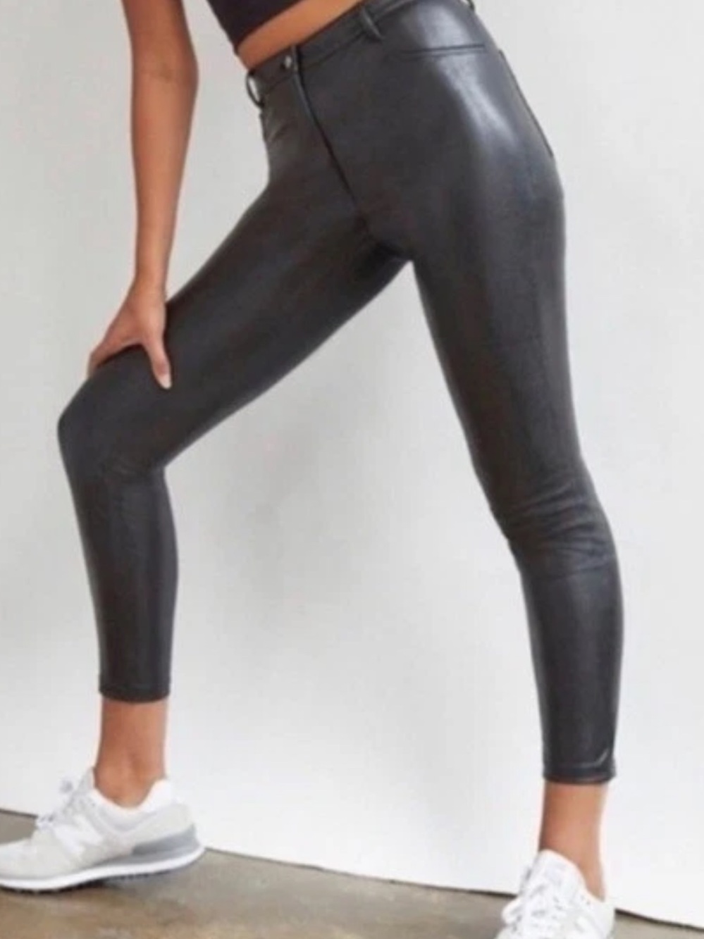Wilfred Free High-Waist Black Faux Leather Women’s leggings Lg